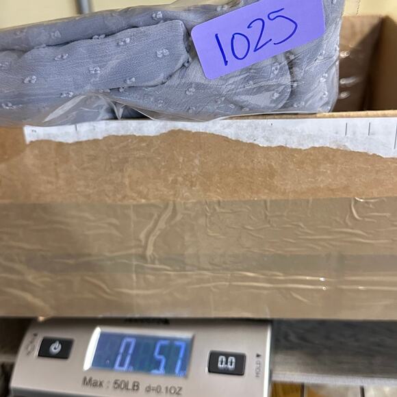 DR2 Medium Baby Blue Ruffle Shoulder Top Boho Tied Lace Clip Dot Work Cute Girly - Picture 11 of 11